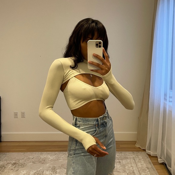 arm warmer top zara